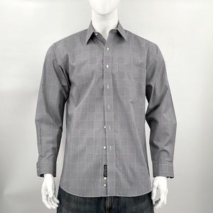 JOS A BANK TRAVELER COLLECTION BUTTON DOWN PLAID SHIRT